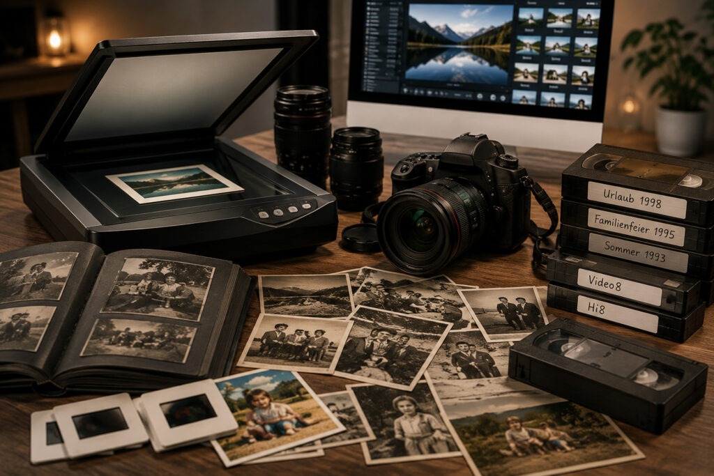 Alte Papierfotos und Fotoalben digitalisieren lassen bei FotoPlus in Alsbach.