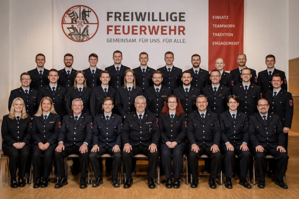 Professionelles Gruppenfoto eines Vereins oder Teams bei FotoPlus in Alsbach mit hochwertiger Studio- und Vereinsfotografie.