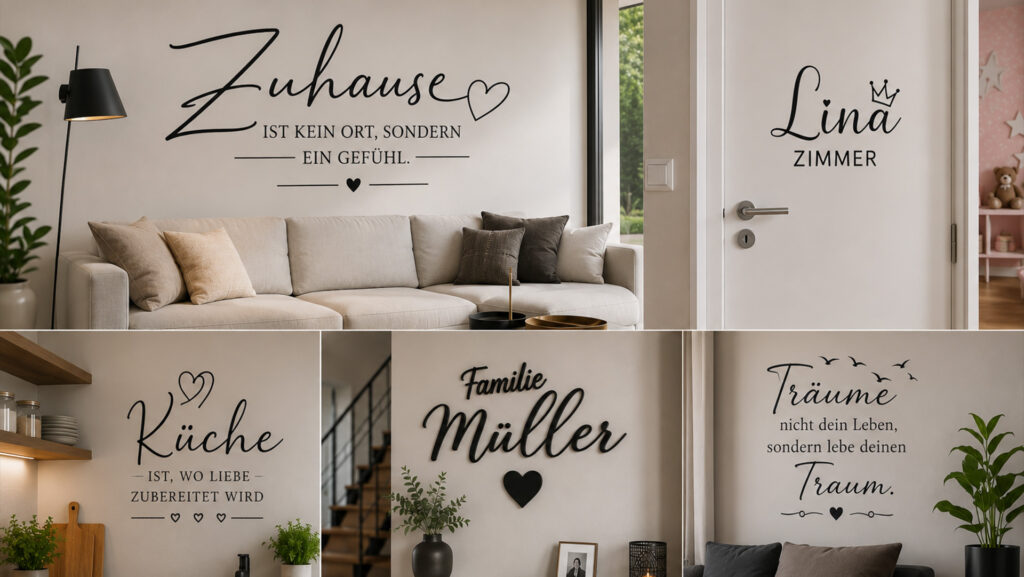 Individuelle Wandtattoos, Wandzitate und Namensschilder für Wohnräume und Kinderzimmer von FotoPlus & Baez Design in Alsbach