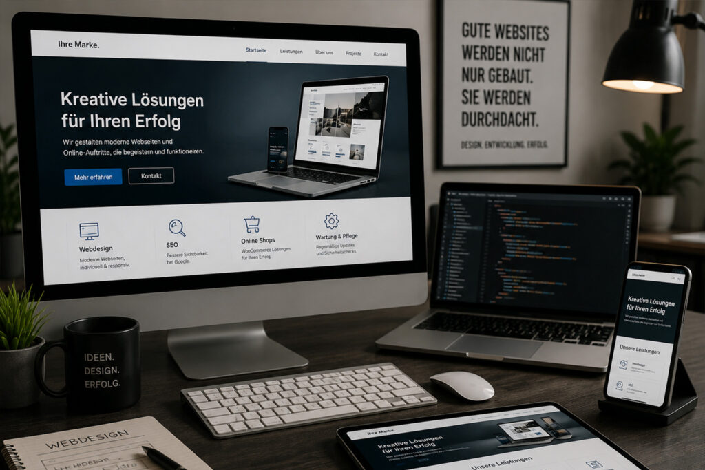 Modernes Webdesign mit WordPress, Elementor und WooCommerce für Unternehmen bei Baez Design in Alsbach.